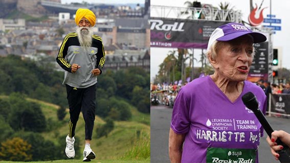 Най-възрастните мъж и жена бягали маратон