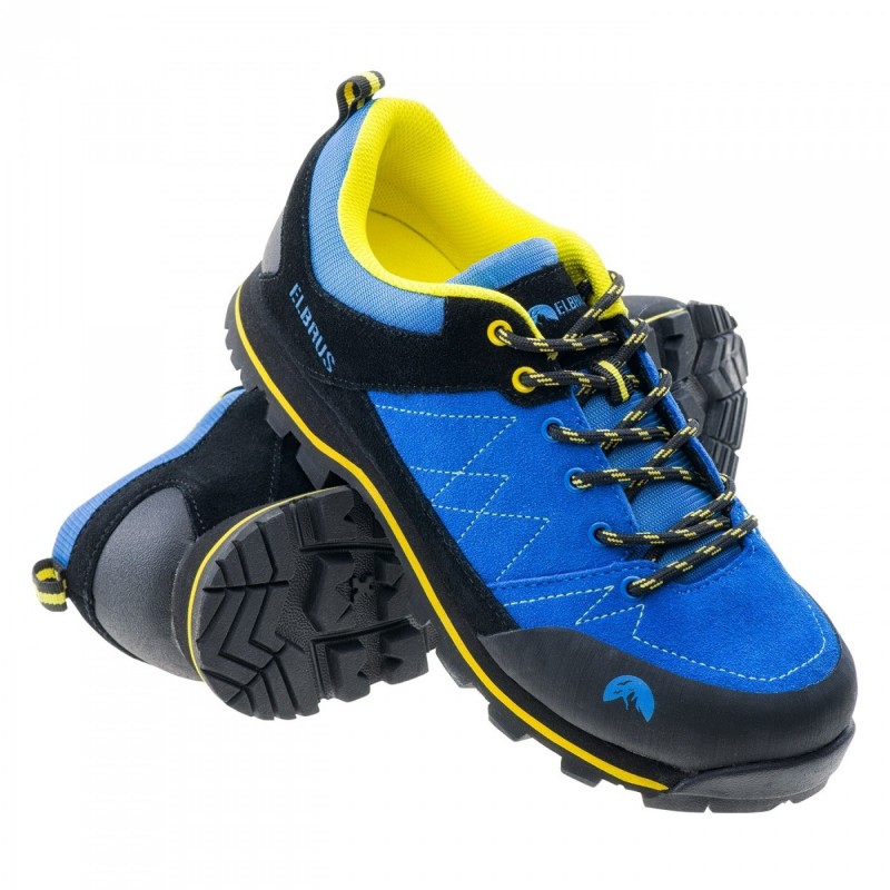 Ниски мъжки туристически обувки Elbrus Hildur от набук, в син цвят