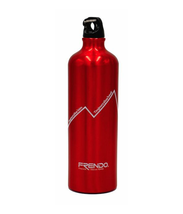 Лека алуминиева бутилка за вода Frendo Rainbow с вместимост 1 литър, червен цвят