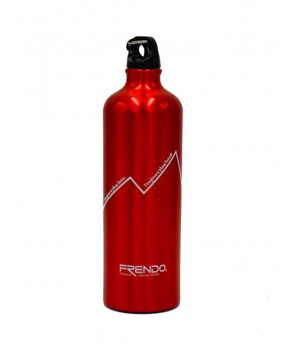 Лека алуминиева бутилка за вода Frendo Rainbow с вместимост 600 мл, червен цвят