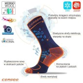 Туристически чорапи Comodo TRE16 Merino Wool с мериносова вълна