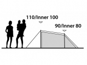 Двуместна палатка Outwell Tent Earth 2 с тунелна конструкция