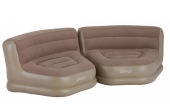 Комплект надуваеми фотьойли Vango Relaxer от здрав PVC материал, натоварване до 120 кг