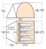 Фамилна палатка Vango Berkeley 400 за четири човека