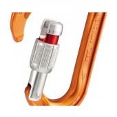 Лек алуминиев карабинер с муфа Petzl Attache 2 Screw Lock с крушообразна форма