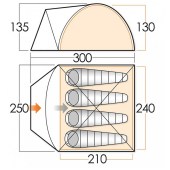 Четириместна палатка Vango Alpha 400