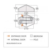 Лека двуместна трекинг палатка Vango Nevis 200 с 3000 мм воден стълб