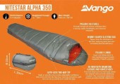 Трисезонен спален чувал тип мумия Vango Nitestar Alpha 350