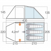 Триместна туристическа тунелна палатка Vango Beta 350 XL от клас Adventure