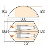 Двуместна палатка Vango Lima 200